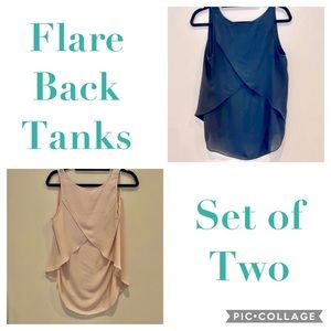 2 Banana Republic split back tanks. Black and Pink. Set of Two. Size Small $18.